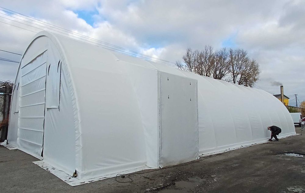 ПВХ ангар розбірний 20х10м | Для складу, гаража, СТО | Арочний ангар