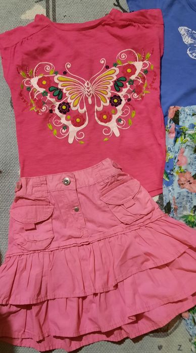 Bluzeczki, spódniczki, spodnie roz. 110-116