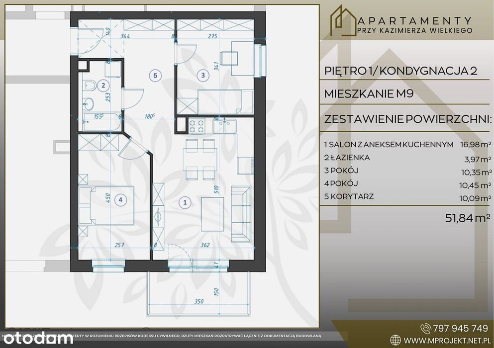 Nowy apartament 52m2 - z klimatyzacją !
