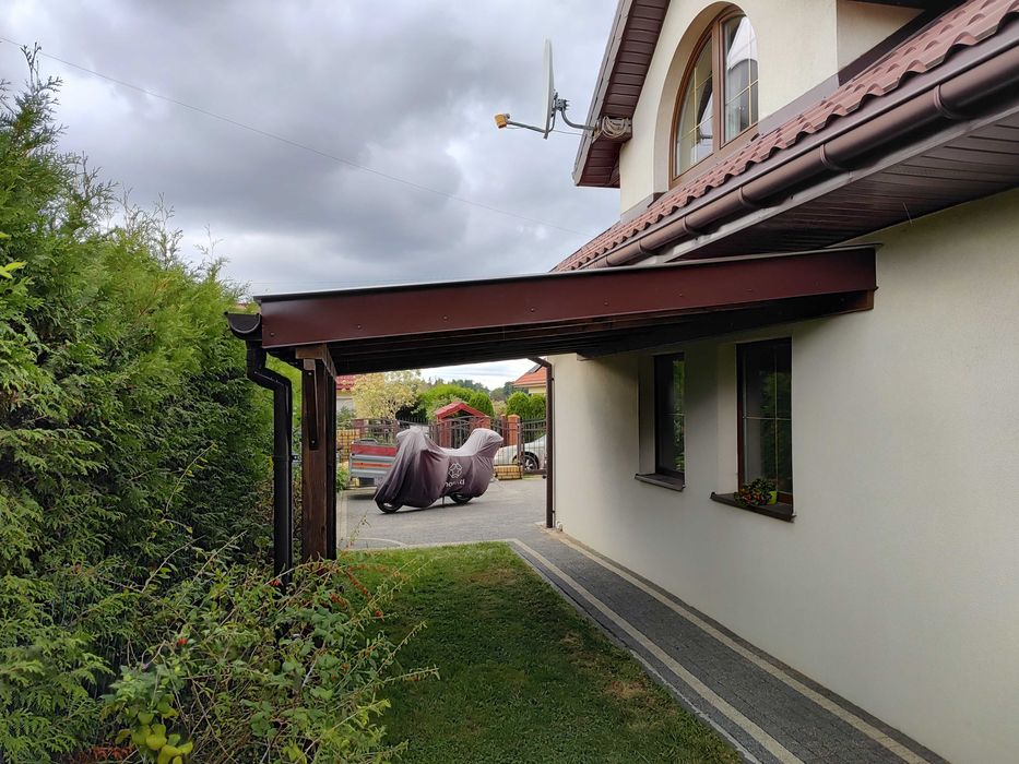 Wiata samochodowa model "Zawady" 4,00m x 4,60m, garaż, carport, auto