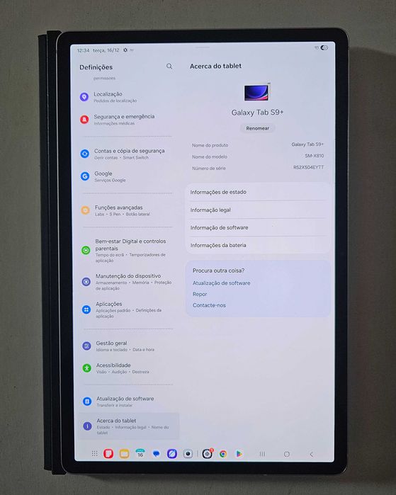 Galaxy Tab S9+ 256GB\12GB Com Garantia + Capa Smart book