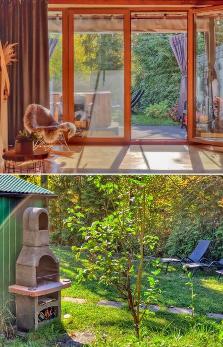 Dzis.SMODZIELNY Domek z jacuzzi przy rzece, grill,ogród, plac zabaw