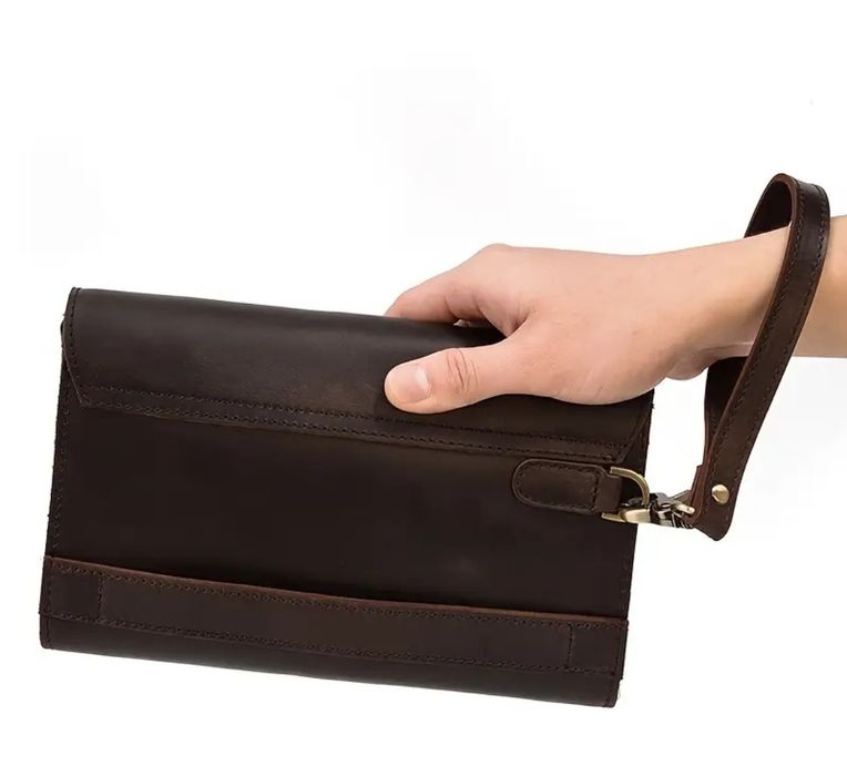 100% кожа Мужской Клач Барсетка.