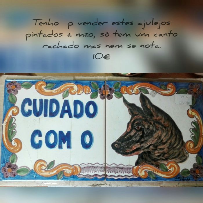 Azulejo pintado á mao