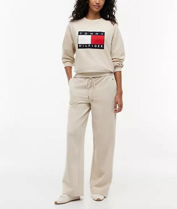 Штани спортивні Tommy Hilfiger,  бежеві, Straight-Leg Sweatpant, р. XS на S