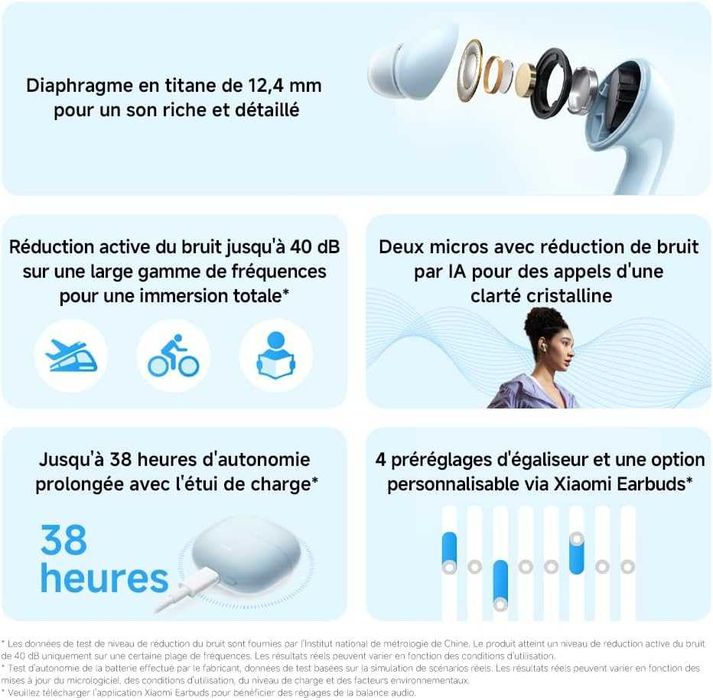 Słuchawki dokanałowe Xiaomi Redmi Buds 6 Lite ANC czarne