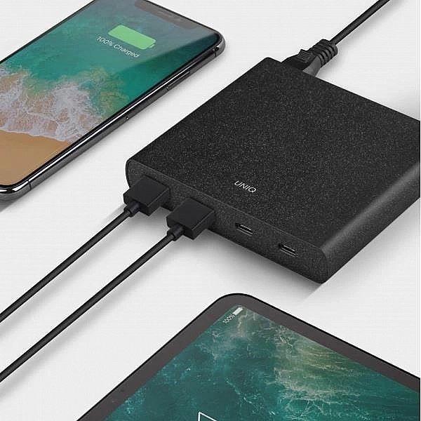 Hub Uniq Surge Lithos Collective 90w 2xUSB-A Qc 3.0 / 2xUSB-C Pd 3.0 -