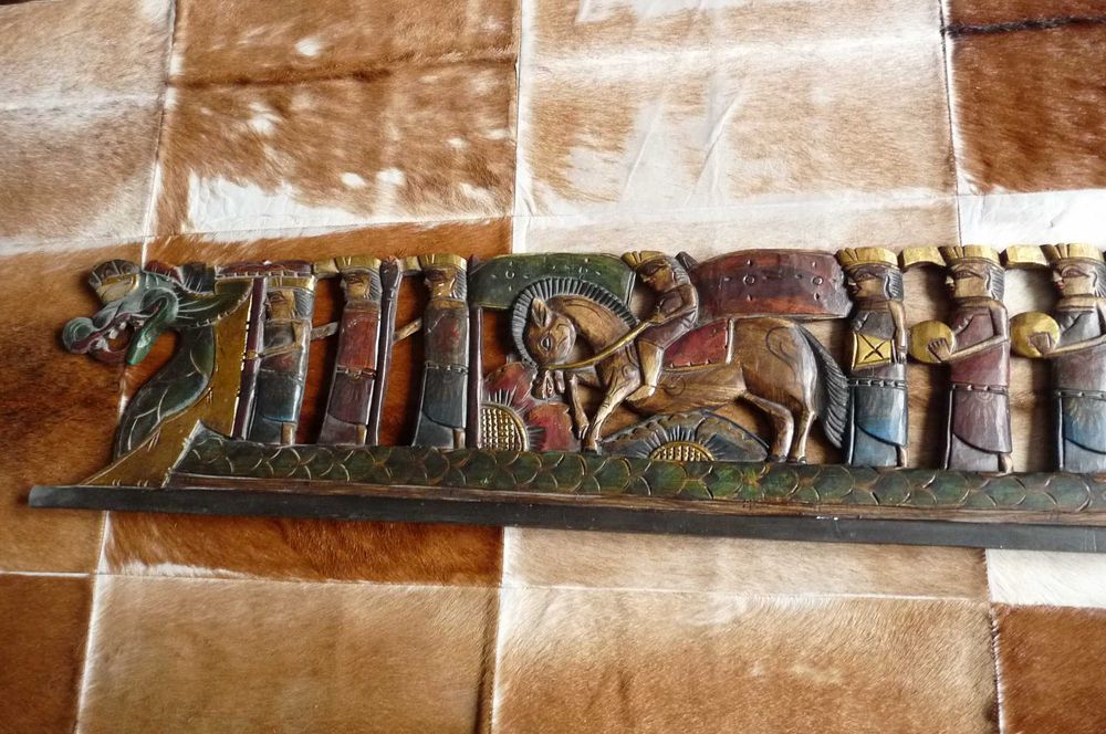 WYPRZEDAŻ/PRZEPROWADZKA kolonialny stary panel ścienny drewniany