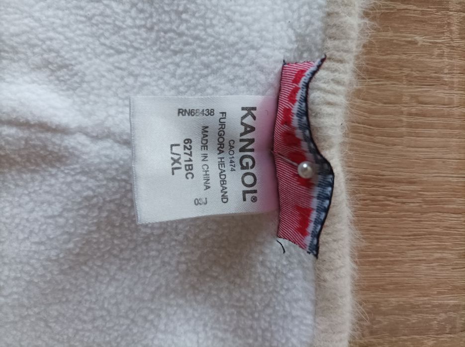 Kangol szeroka opaska, angora