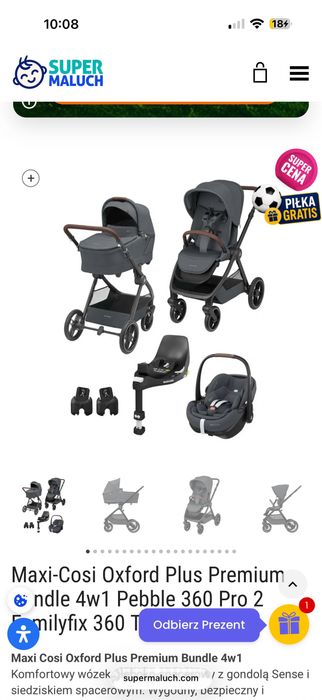 Wózek dziecięcy gondola baza isofix fotelik samochodowy firmy maxi cosi model adorra oria starling star