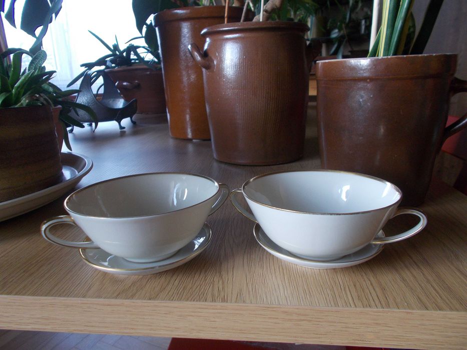 Niemiecka porcelana vintage - Eschenbach Bavaria - dwie bulionówki
