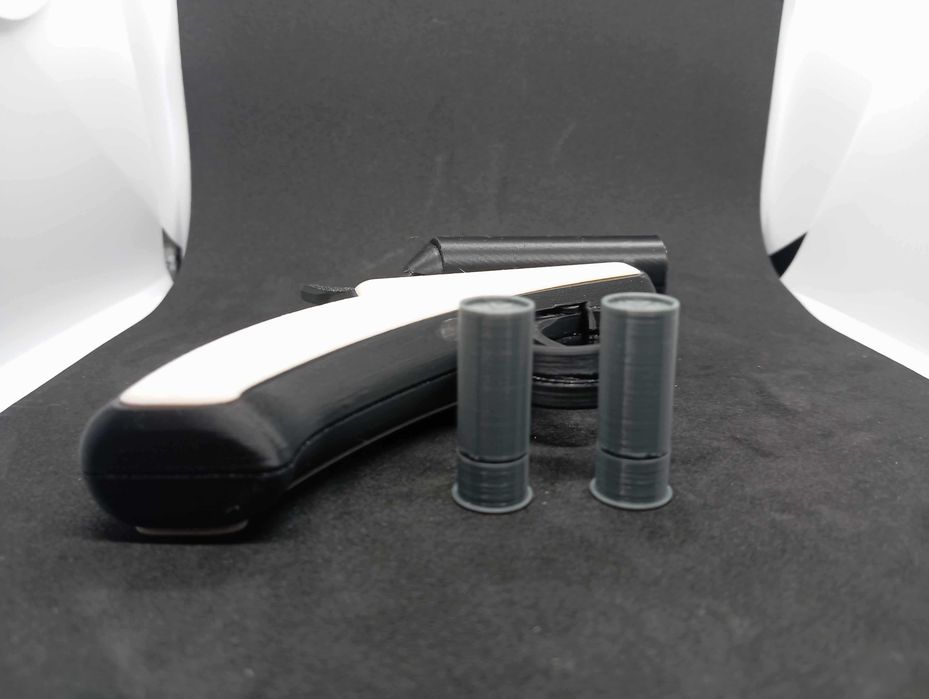Dwulufowy Fidget Shotgun Model 3D Antystresowy Gadżet Kolekcjonerski