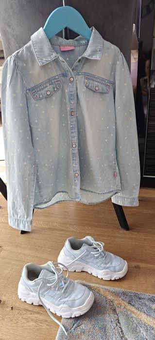 Buty z bluzeczką jeansową