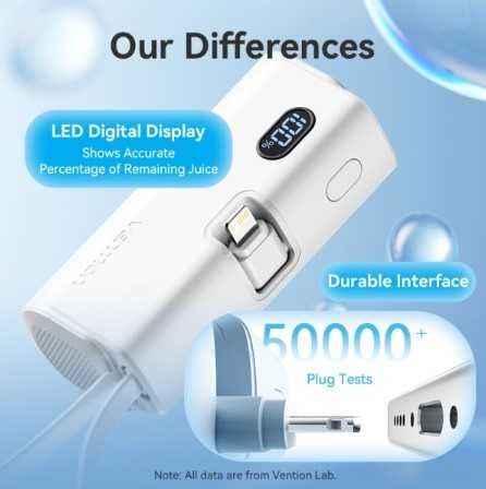 Power Bank 4800mAh - Lightning - Carregamento rápido de 22,5 W