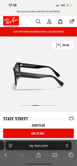 Oculos de sol Ray-ban pretos