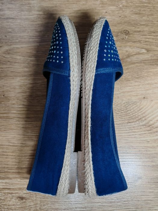 Espadryle baleriny Jenny Fairy błyszczące cyrkonie diamenciki