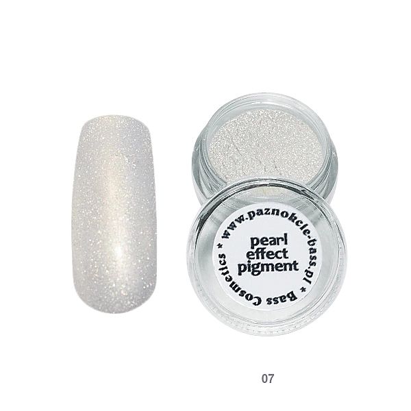 Pigment perłowy 7 ml efekt syrenki pył srebrno-biały / Bass Cosmetics