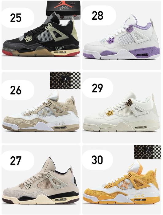 Всі кольори‼️ Кросівки Jordan retro 4 джордан ретро 4 високі