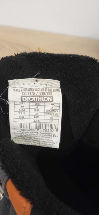 Buty zimowe Decathlon r. 36  dla chłopca