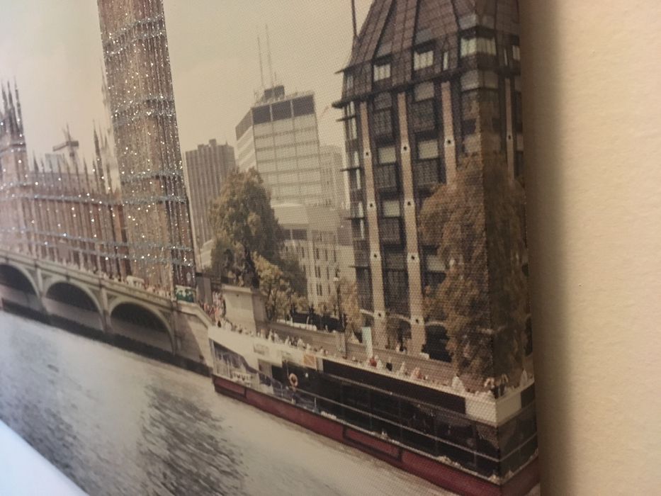Quadro Relógio Big Ben Ponte Palácio Westminster Londres Reino Unido