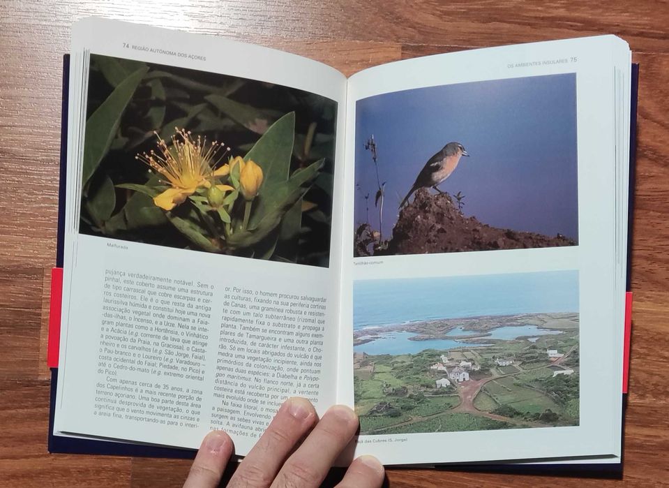 Livro "Roteiros da Natureza: Açores" de António Pena e José Cabral