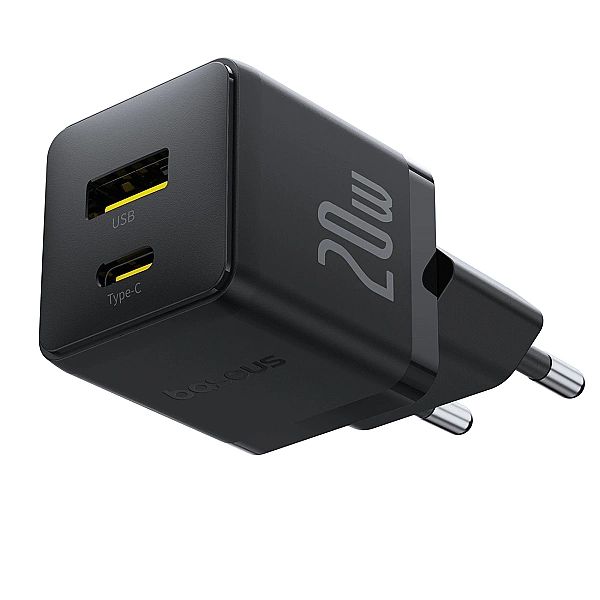 Ładowarka sieciowa Baseus Palm 20W USB-C USB-A - czarna
