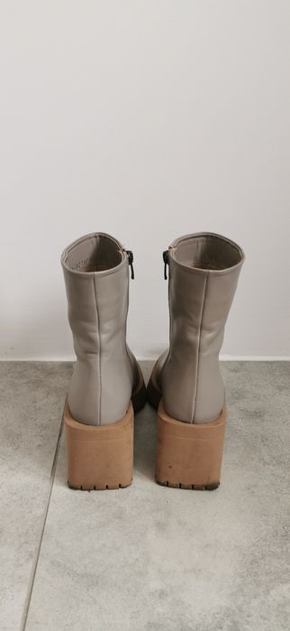 Venezia 37 skórzane botki buty damskie skóra naturalna na obcasie