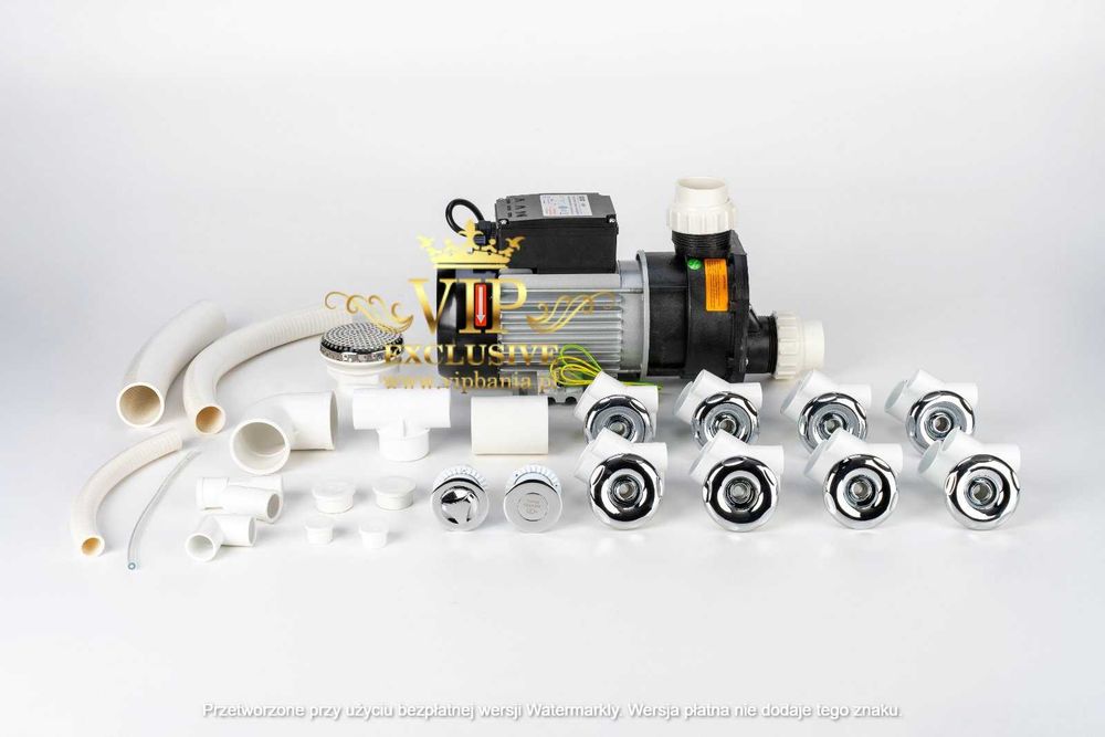 System hydromasażu 1.1kW do balii/bani, jacuzzi + akcesoria