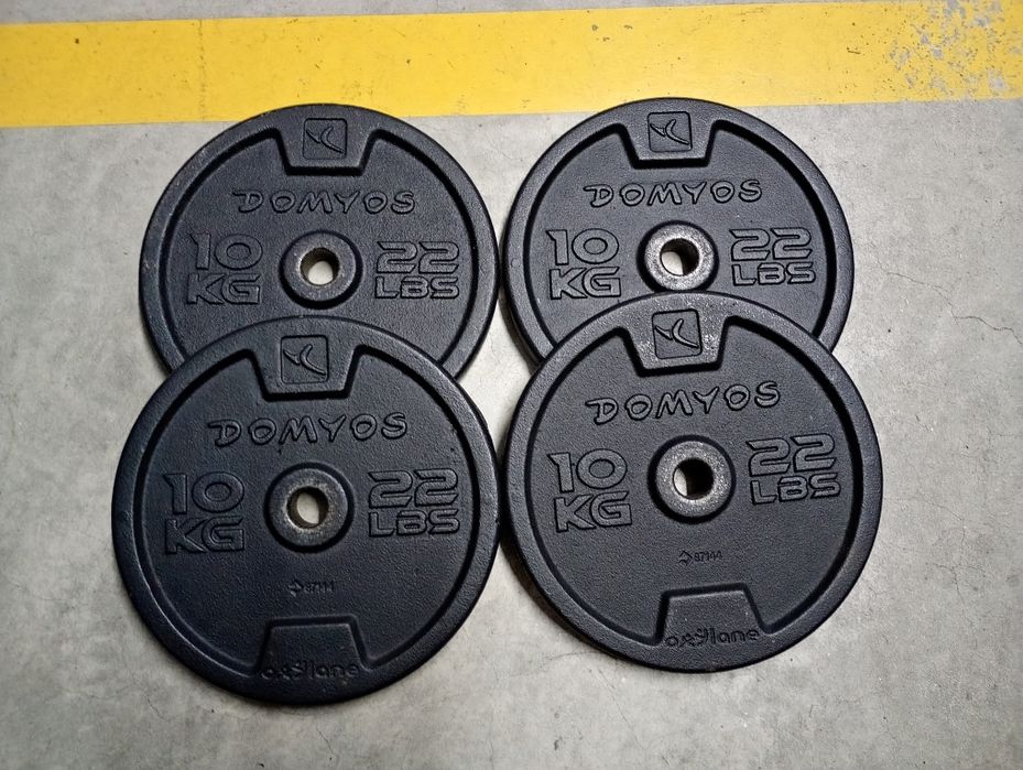 Discos 5kg e 10kg Decathlon 28mm