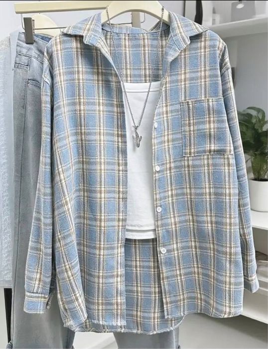 Рубашка жіноча сорочка в клітинку