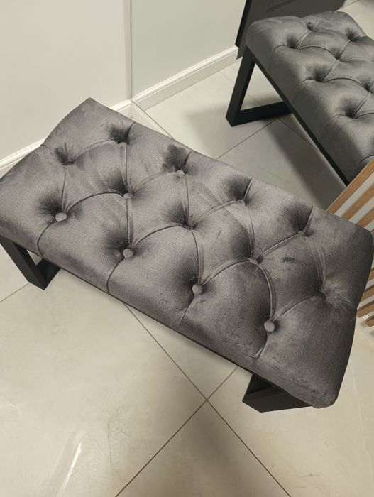 Nowa Pufa loft  na metalowych nogach WYPRZEDAŻ !