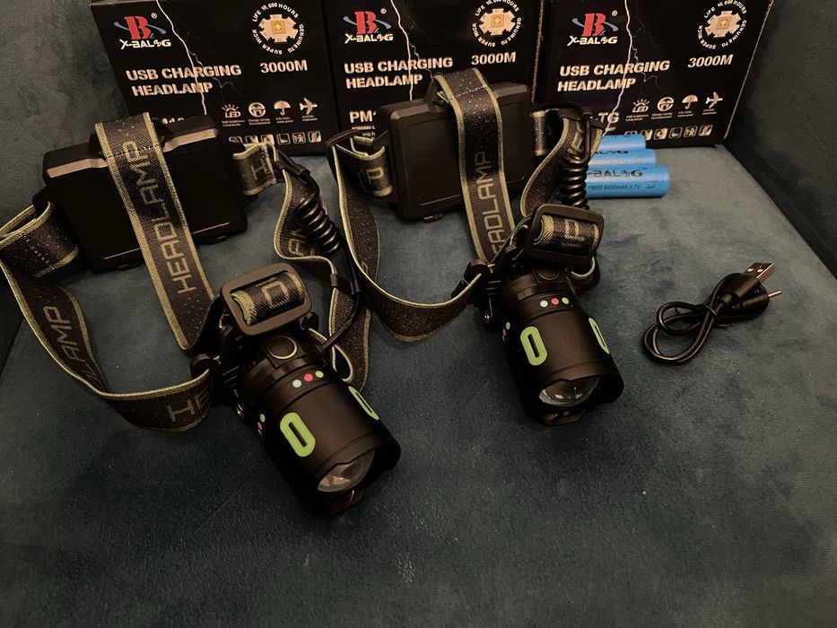 Lanterna de cabeça led zoom 3000 metros