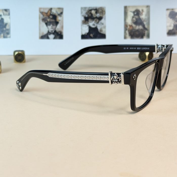 Okulary oprawki zerówki unisex nerdy czarne srebro acetat tytan