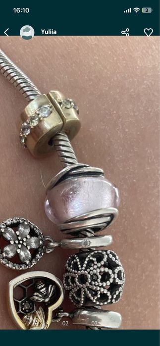 Sprzedam charms Pandora oryginal. Różowy
