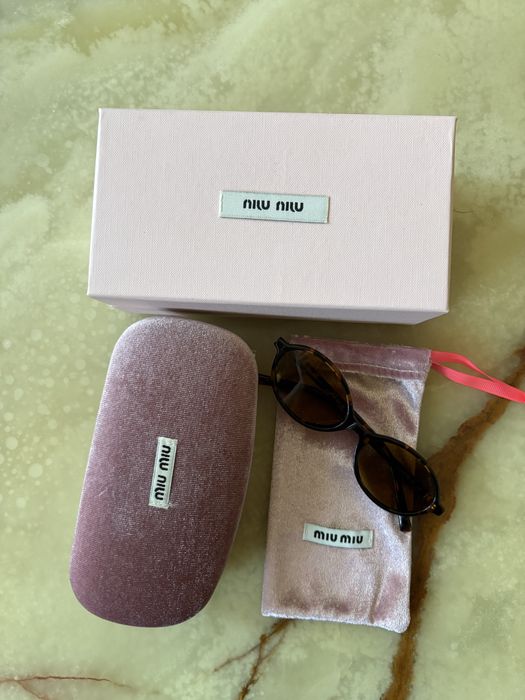 Okulary Miu Miu brazowe