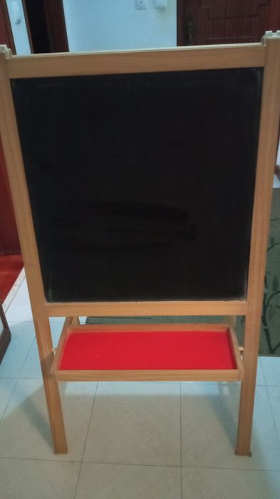 Quadro duplo de madeira para criança