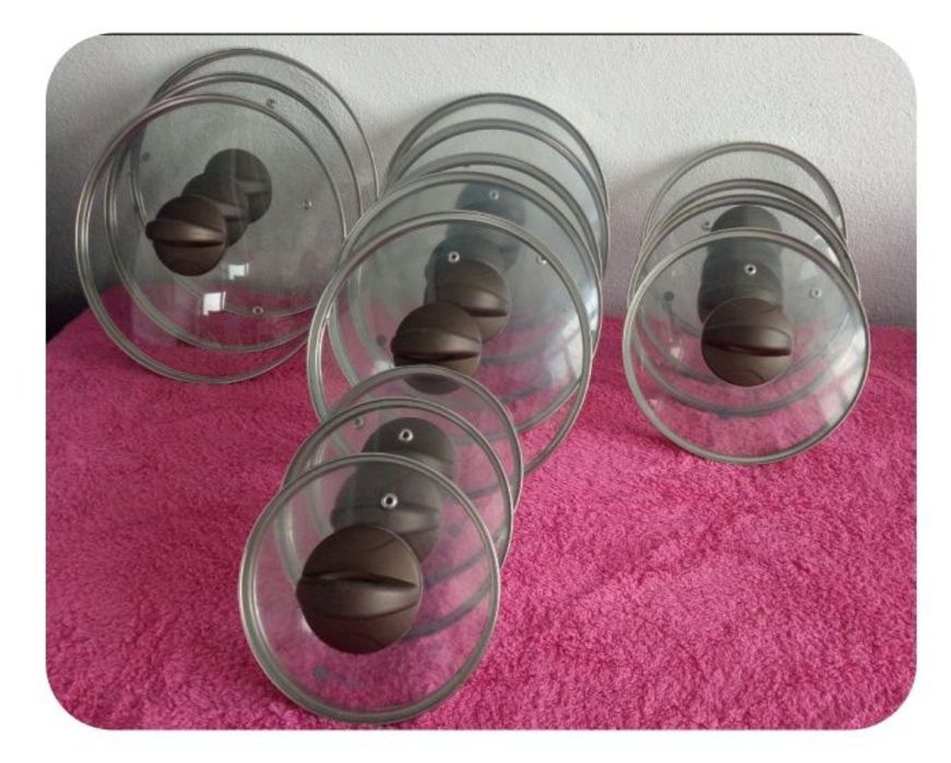 Tampas de vidro temperado - tamanhos 20, 24 e 28