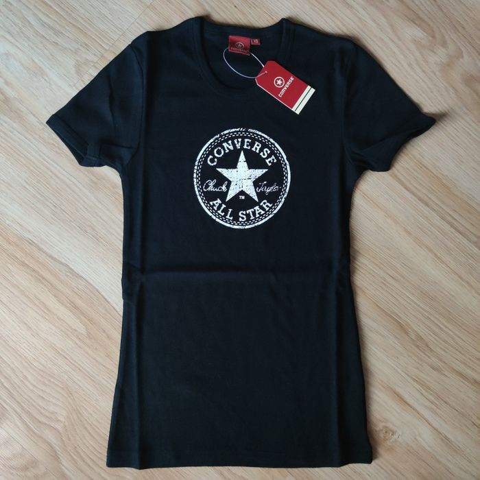 T-shirt Converse xs czarny krótki rękaw