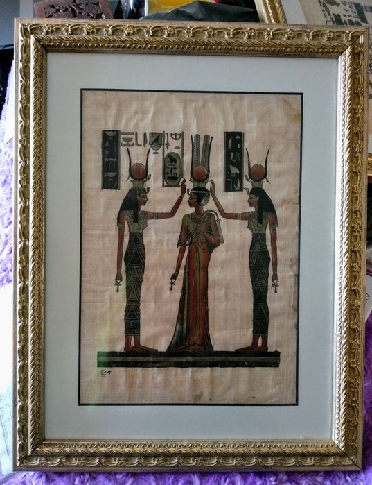 Papiro egípcio emoldurado