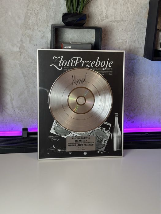 Platynowa płyta Miszel ,,Złote Przeboje,, z autografem