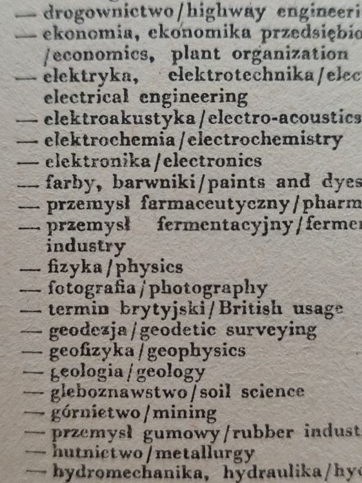 Słownik naukowo - techniczny polsko - angielski