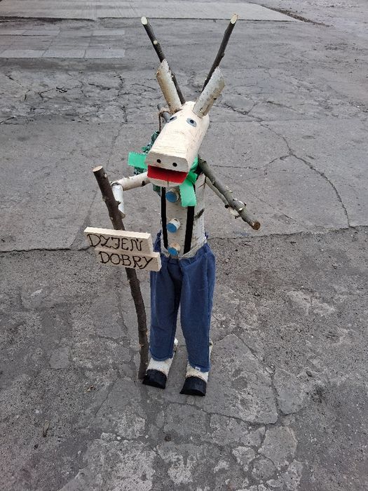 Figurka, ozdoba do ogrodu, domu, działki z brzozy