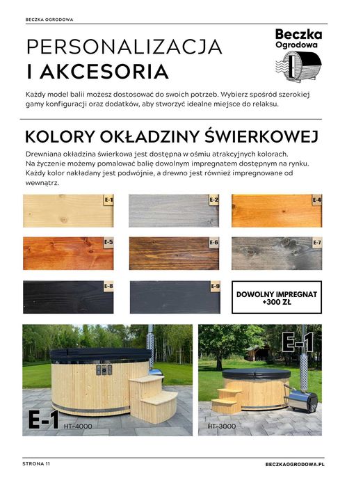 Balia ogrodowa balie jacuzzi wanna hydromasaż bania piec spa