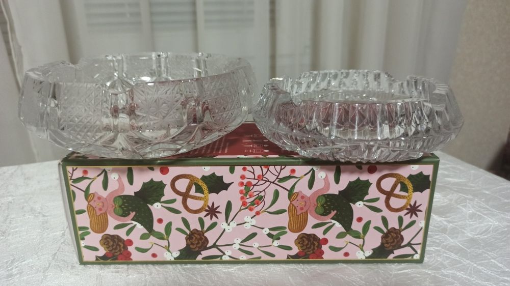 Хрустальная перельница (2 шт разных)