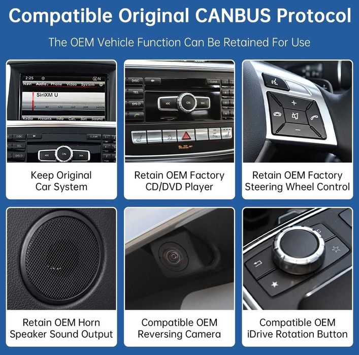 CarPlay Android Auto Radio Android GPS Nawigacja BT WiFi 4G USB MP3 MP4 YouTube Bluetooth Mercedes ML W166 System NTG4.5 Harman Kardon