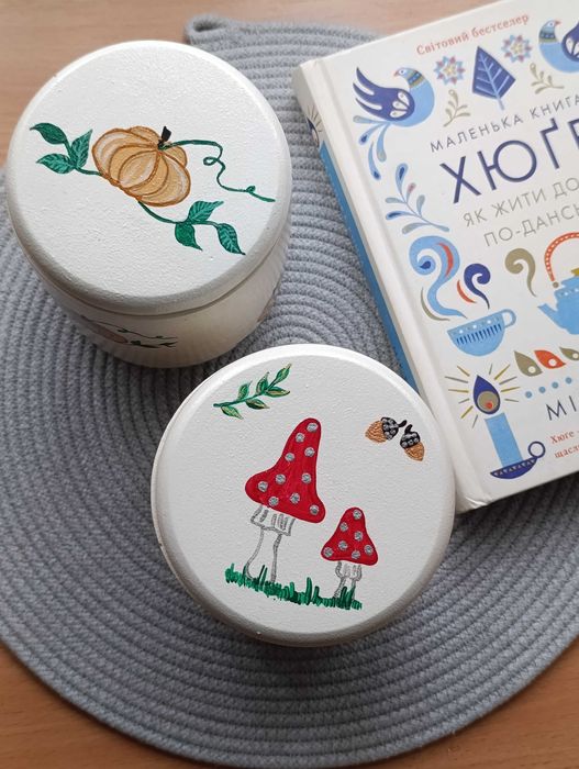 Соєві свічки в гіпсовому кашпо