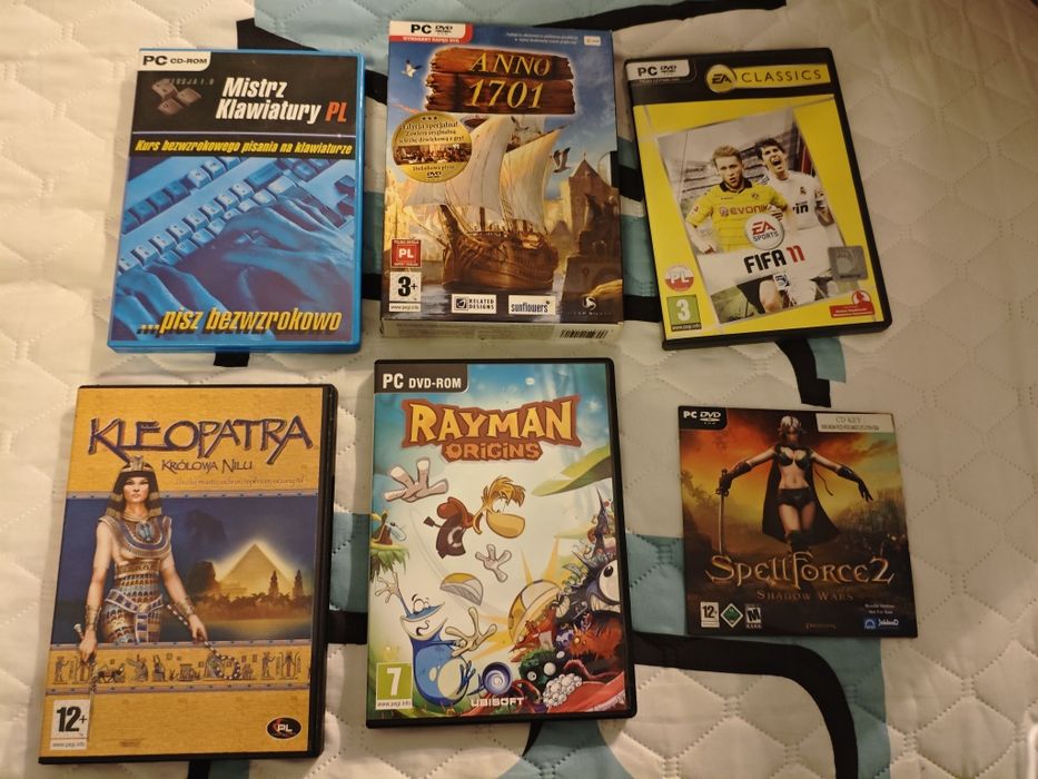 Gry komputerowe, Kleopatra, Anno 1701, Rayman, Spellforce, FIFA i inne