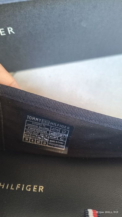 Tommy Hilfiger балетки 25см 39р нові!