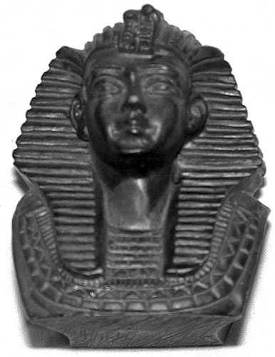 Czarny Kobalt Kolekcjonerska Figurka Egipski Faraon Popiersie Ceramika