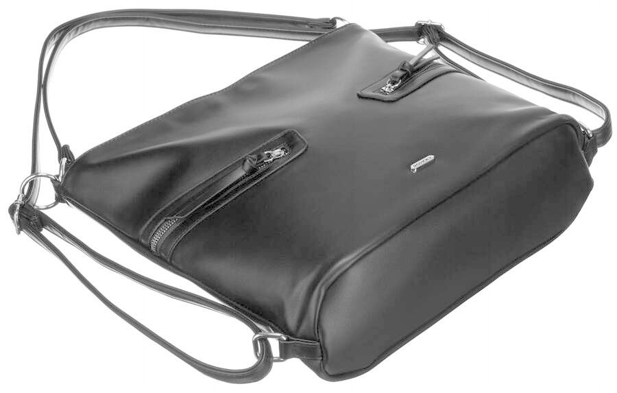 Klasyczna, pojemna torebka damska ze skóry ekologicznej - Rovicky